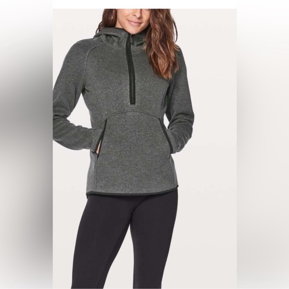 Lululemon Fleece & Thank You Pullover‎ Heathered Black / Black Size 2